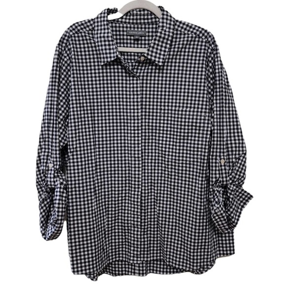 Alexander Jordan Tops Alexander Jordan Collared Button Front Black